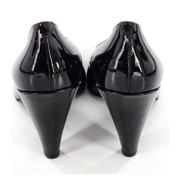 MARC by MARC JACOBS Black Patent Leather Peep Toe Pumps - Picture 6 of 9